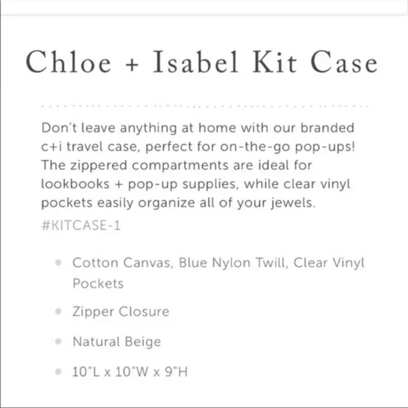 Chloe + Isabel Extra Large Jewelry Cosmetic Case (Natural) - Picture 3 of 12